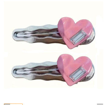 White Love Crystal Duckbill Clip Female Temperament - 𝓢𝓱𝓸𝓹𝓵𝓮𝓬𝔂