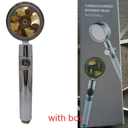 Shower Head Water Saving Flow 360 Degrees Rotating With Small Fan ABS Rain High Pressure Spray Nozzle Bathroom Accessories - 𝓢𝓱𝓸𝓹𝓵𝓮𝓬𝔂