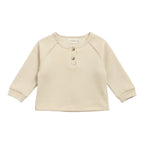 Beige Thick Long Sleeve Top