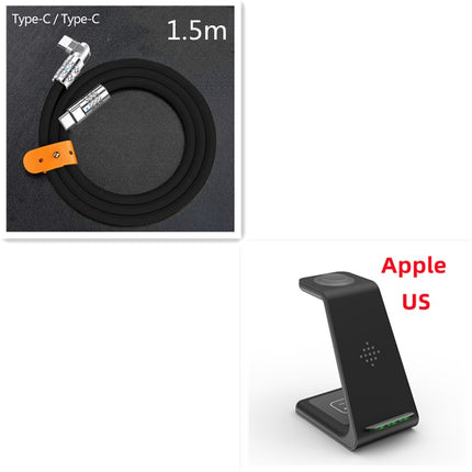 3 In 1 Fast Charging Station Wireless Charger Stand Wireless Quick Charge Dock For Phone Holder - 𝓢𝓱𝓸𝓹𝓵𝓮𝓬𝔂