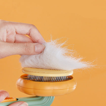 New Pet Cat Brush Hot Selling Hand-held Steel Wire Self-cleaning Comb Looper For Hair Removal - 𝓢𝓱𝓸𝓹𝓵𝓮𝓬𝔂