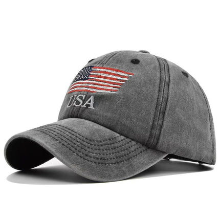 Washed Distressed Letters Baseball Peaked Cap - 𝓢𝓱𝓸𝓹𝓵𝓮𝓬𝔂
