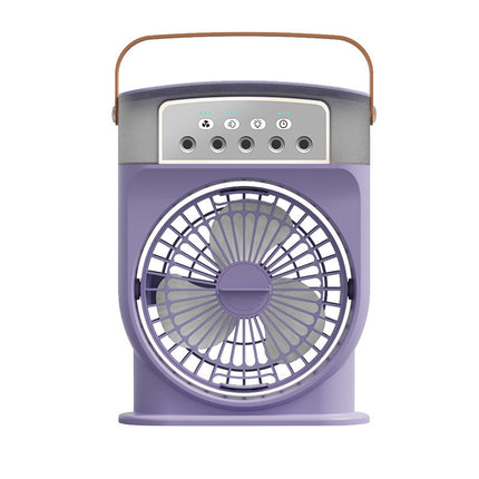 Portable USB Air Conditioner Cooling Fan With 5 Sprays 7 Color Light 600ML Water Tank Spray Mist Air Cooler Humidifiers - 𝓢𝓱𝓸𝓹𝓵𝓮𝓬𝔂