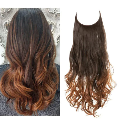 Wig Female Extension Chemical Fiber Long Curly Hair Matte High-temperature Fiber Fishing Thread Wig Set - 𝓢𝓱𝓸𝓹𝓵𝓮𝓬𝔂