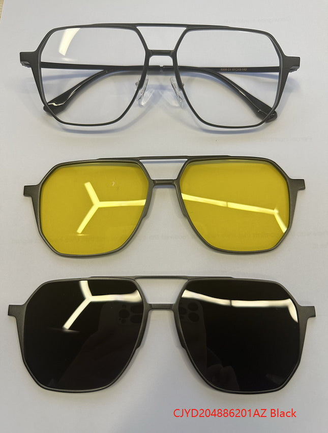 Driving Men's Three-in-one Magnetic Aluminum Magnesium Glasses - 𝓢𝓱𝓸𝓹𝓵𝓮𝓬𝔂