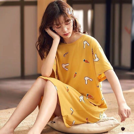 Nightdress Short Sleeve Ladies Summer Homewear Set - 𝓢𝓱𝓸𝓹𝓵𝓮𝓬𝔂