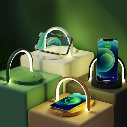 3 In 1 Foldable Wireless Charger Night Light Wireless Charging Station Stonego LED Reading Table Lamp 15W Fast Charging Light - 𝓢𝓱𝓸𝓹𝓵𝓮𝓬𝔂