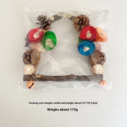 Parrot Swing Pine Nut Grinding Mouth Grinding Claw Log Bird Stand Rod Color Decoration - 𝓢𝓱𝓸𝓹𝓵𝓮𝓬𝔂