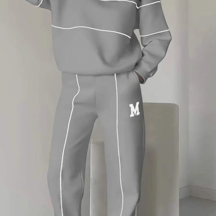 Womens 2 Piece Outfits Lounge Hoodless Pullover Sweatshirt Sweatsuit Sets Sweatshirt Baggy Fashion Sweatpants With Pockets - 𝓢𝓱𝓸𝓹𝓵𝓮𝓬𝔂