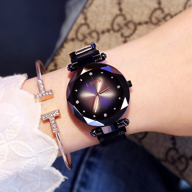 Women's Starry Quartz Lazy Magnet Strap Iron-absorbing Watch - 𝓢𝓱𝓸𝓹𝓵𝓮𝓬𝔂
