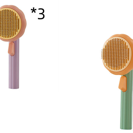 New Pet Cat Brush Hot Selling Hand-held Steel Wire Self-cleaning Comb Looper For Hair Removal - 𝓢𝓱𝓸𝓹𝓵𝓮𝓬𝔂