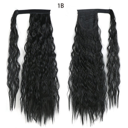 Ponytail Wig Water Wave Velcro Banding Chemical Fiber High Temperature Silk - 𝓢𝓱𝓸𝓹𝓵𝓮𝓬𝔂