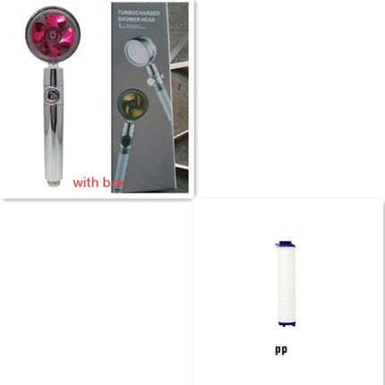 Shower Head Water Saving Flow 360 Degrees Rotating With Small Fan ABS Rain High Pressure Spray Nozzle Bathroom Accessories - 𝓢𝓱𝓸𝓹𝓵𝓮𝓬𝔂