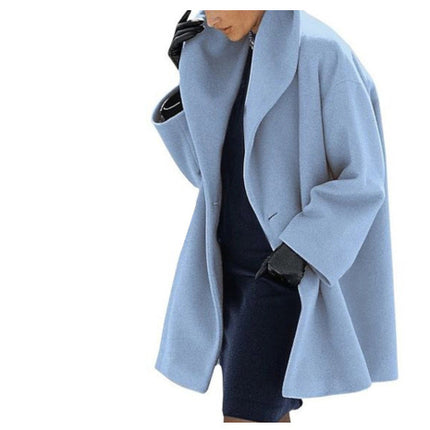 Women's Trendy Clothes Multi-color Round Neck Loose Sweater Woolen Coat Solid Casual Coat For Autumn And Winter - 𝓢𝓱𝓸𝓹𝓵𝓮𝓬𝔂
