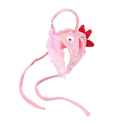 New Head Wearing Feather Funny Cat Stick Funny Cat Toy Stick Gray Big Eye Pet Toys Pet Products - 𝓢𝓱𝓸𝓹𝓵𝓮𝓬𝔂