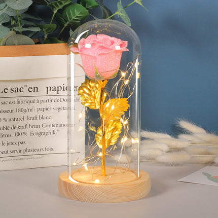 Valentines Day Gift  For Girlfriend Eternal Rose Flowers LED Light In Glass Cover Day Wedding Decoration Favors Mother Day Female Gift  Gift - 𝓢𝓱𝓸𝓹𝓵𝓮𝓬𝔂