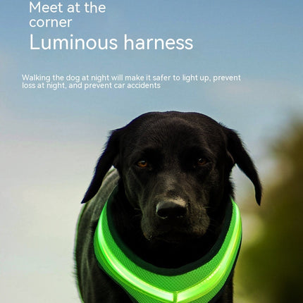 LED Luminous Dog Harness Led USB Charging Dog Chest Strap Vest Pet Safety Reflective Harness Pet Vest For Puppy Large Dog Pet Products - 𝓢𝓱𝓸𝓹𝓵𝓮𝓬𝔂
