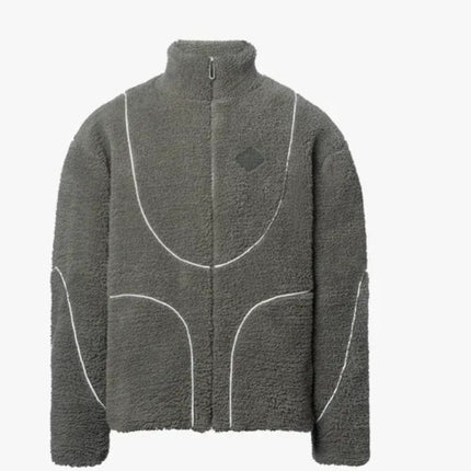 Men's Fashion Lamb Wool Hooded Zipper Coat Sweatshirt Patchwork Line Design Male Tops Casual - 𝓢𝓱𝓸𝓹𝓵𝓮𝓬𝔂