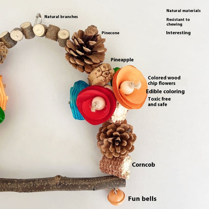 Parrot Swing Pine Nut Grinding Mouth Grinding Claw Log Bird Stand Rod Color Decoration - 𝓢𝓱𝓸𝓹𝓵𝓮𝓬𝔂