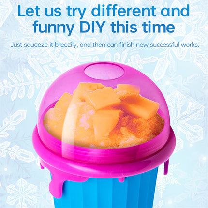 500ml Large Capacity Slushy Cup Summer Squeeze Homemade Juice Water Bottle Quick-Frozen Smoothie Sand Cup Pinch Fast Cooling Magic Ice Cream Slushy Maker Beker Kitchen Gadgets - 𝓢𝓱𝓸𝓹𝓵𝓮𝓬𝔂