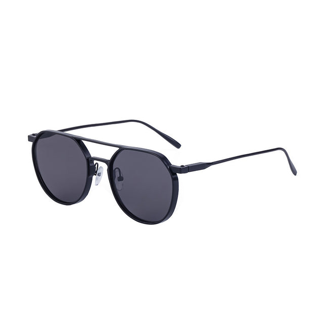 Men's Metal Double Beam Vintage Round Frame Sunglasses - 𝓢𝓱𝓸𝓹𝓵𝓮𝓬𝔂