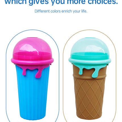 500ml Large Capacity Slushy Cup Summer Squeeze Homemade Juice Water Bottle Quick-Frozen Smoothie Sand Cup Pinch Fast Cooling Magic Ice Cream Slushy Maker Beker Kitchen Gadgets - 𝓢𝓱𝓸𝓹𝓵𝓮𝓬𝔂