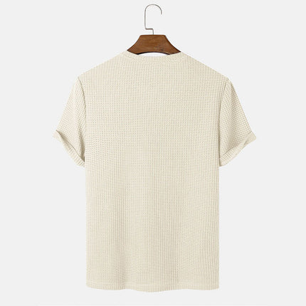 Men Summer Solid Color Round Neck Basic T-Shirts - 𝓢𝓱𝓸𝓹𝓵𝓮𝓬𝔂