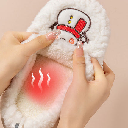 Cute Snowman Slippers Winter Indoor Household Warm Plush Thick-Soled Anti-slip Couple Home Slipper Soft Floor Bedroom House Shoes - 𝓢𝓱𝓸𝓹𝓵𝓮𝓬𝔂