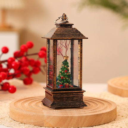 Christmas Portable Oil Lamp Santa Claus LED Night Lights Battery Powered Indoor Outdoor Hanging Lanterns Festive Party Decoration - 𝓢𝓱𝓸𝓹𝓵𝓮𝓬𝔂