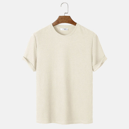 Men Summer Solid Color Round Neck Basic T-Shirts - 𝓢𝓱𝓸𝓹𝓵𝓮𝓬𝔂