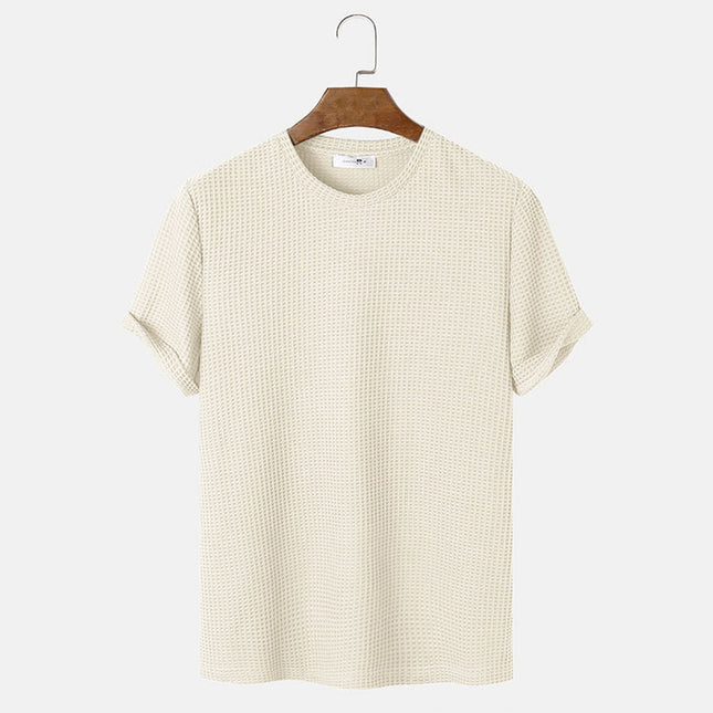 Men Summer Solid Color Round Neck Basic T-Shirts - 𝓢𝓱𝓸𝓹𝓵𝓮𝓬𝔂