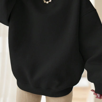 Women's Solid Color Oversized Drop Shoulder Sweatshirt - 𝓢𝓱𝓸𝓹𝓵𝓮𝓬𝔂