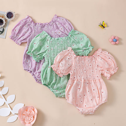 Little Sun Print Puff Sleeve Romper - 𝓢𝓱𝓸𝓹𝓵𝓮𝓬𝔂