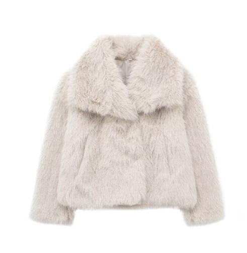 Winter Plush Coat Fashion Thicken Lapel Outwear Casual Long Sleeve Tops Womens Clothing - 𝓢𝓱𝓸𝓹𝓵𝓮𝓬𝔂