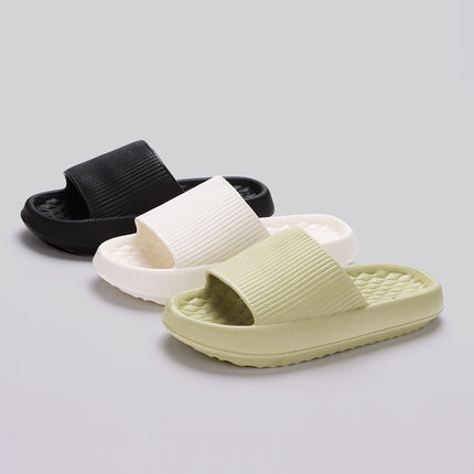 Summer EVA Slippers Solid Color Rhombus Stripe Anti-slip Slippers New Women's Home Shoes - 𝓢𝓱𝓸𝓹𝓵𝓮𝓬𝔂