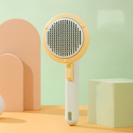 New Pet Cat Brush Hot Selling Hand-held Steel Wire Self-cleaning Comb Looper For Hair Removal - 𝓢𝓱𝓸𝓹𝓵𝓮𝓬𝔂