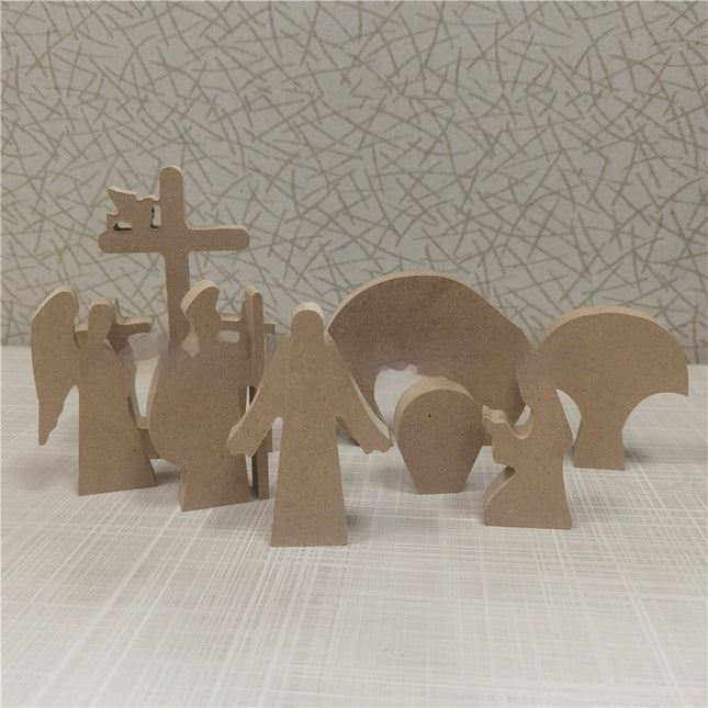 Easter Scene Wooden Decoration - 𝓢𝓱𝓸𝓹𝓵𝓮𝓬𝔂