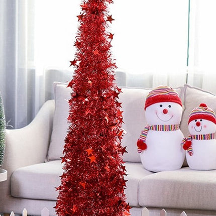 Artificial Tinsel Up Christmas Tree With Stand Gorgeous Collapsible Artificial Christmas Tree For Christmas Decorations - 𝓢𝓱𝓸𝓹𝓵𝓮𝓬𝔂
