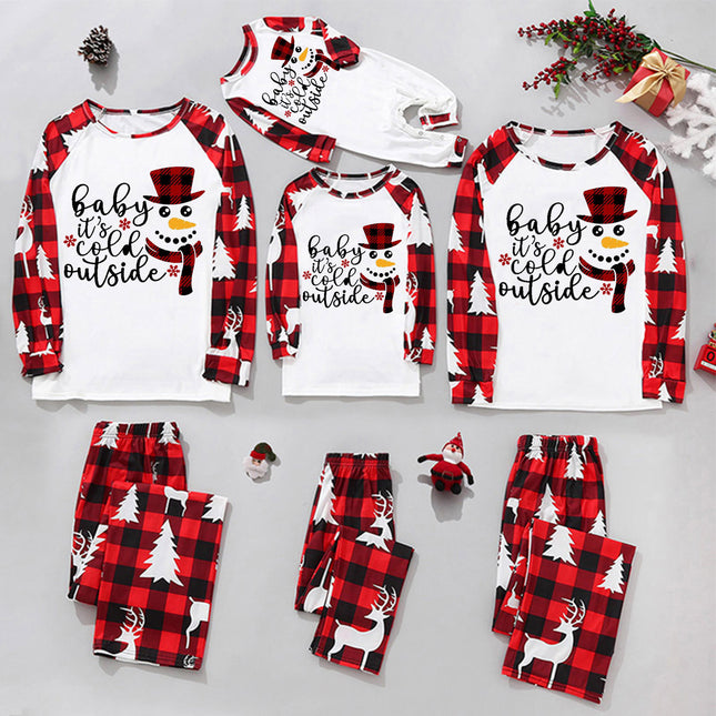 Parent-Child Christmas Homewear Plaid Stitching Printing Homewear - 𝓢𝓱𝓸𝓹𝓵𝓮𝓬𝔂