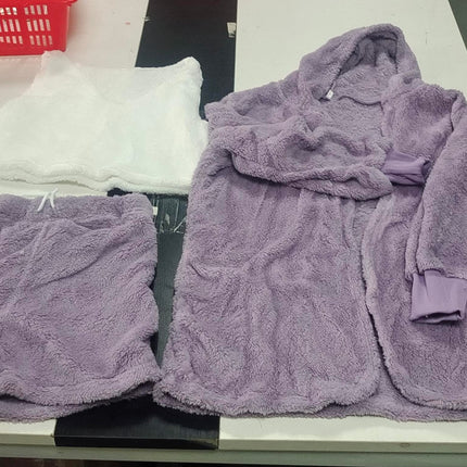 3pcs Womens Clothing Long Sleeve Crop Tank Top And Drawstring Shorts Pajama Set - 𝓢𝓱𝓸𝓹𝓵𝓮𝓬𝔂