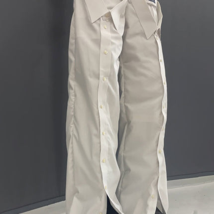White Single Breasted Pants - 𝓢𝓱𝓸𝓹𝓵𝓮𝓬𝔂
