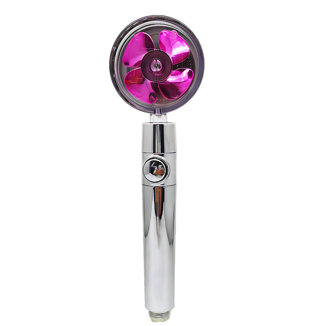 Shower Head Water Saving Flow 360 Degrees Rotating With Small Fan ABS Rain High Pressure Spray Nozzle Bathroom Accessories - 𝓢𝓱𝓸𝓹𝓵𝓮𝓬𝔂