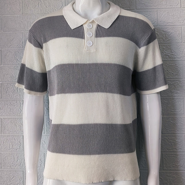Mens Clothing Summer Fashion Lapel Sweater Short Sleeve Men Clothing Men Wears - 𝓢𝓱𝓸𝓹𝓵𝓮𝓬𝔂
