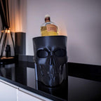 3D Printed Skull Whiskey Bottle Cooler: Gothic Bar Decor