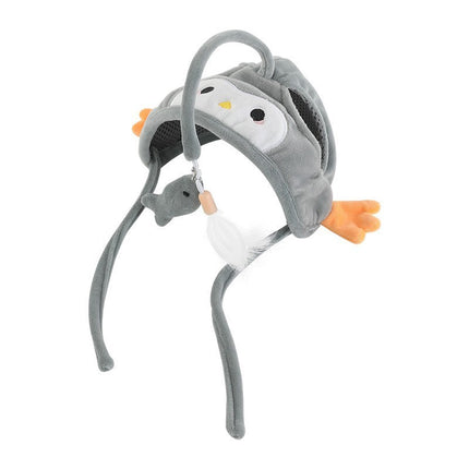 New Head Wearing Feather Funny Cat Stick Funny Cat Toy Stick Gray Big Eye Pet Toys Pet Products - 𝓢𝓱𝓸𝓹𝓵𝓮𝓬𝔂