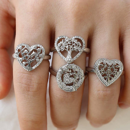 Tree Of Life Women's Ring Gold-plated Inlaid Zircon - 𝓢𝓱𝓸𝓹𝓵𝓮𝓬𝔂