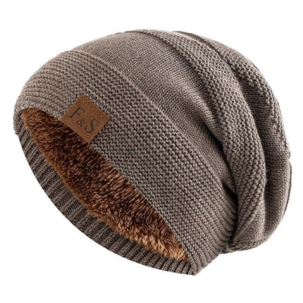 Fleece-lined Pullover Keep Warm Knitted Cloth Label Woolen Cap - 𝓢𝓱𝓸𝓹𝓵𝓮𝓬𝔂