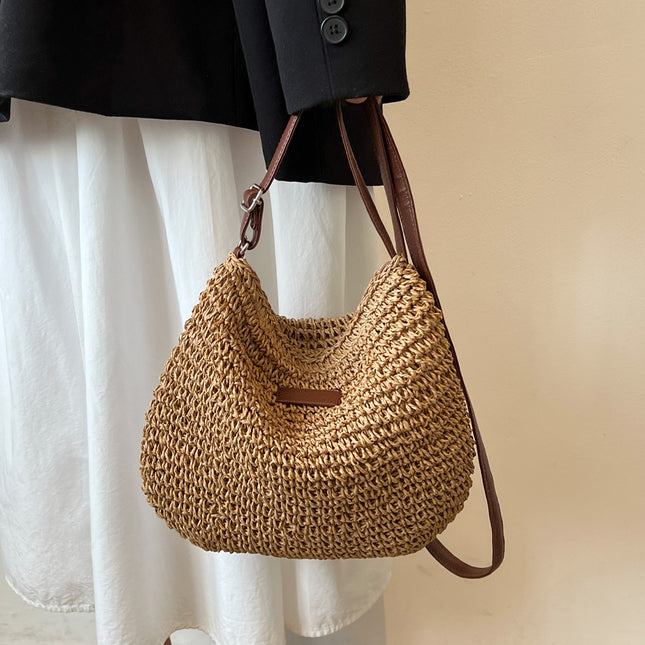 Niche Design Vacation Straw Tote Bag - 𝓢𝓱𝓸𝓹𝓵𝓮𝓬𝔂