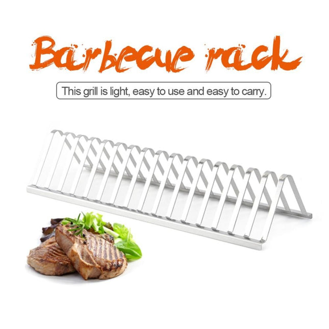 Stainless Steel Barbecue Grill Holder Smoking Rib Racks Grilling BBQ Accessories Outdoor Roasting Stand Picnic Utensil - 𝓢𝓱𝓸𝓹𝓵𝓮𝓬𝔂