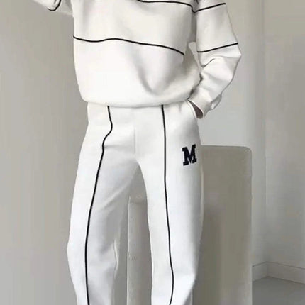 Womens 2 Piece Outfits Lounge Hoodless Pullover Sweatshirt Sweatsuit Sets Sweatshirt Baggy Fashion Sweatpants With Pockets - 𝓢𝓱𝓸𝓹𝓵𝓮𝓬𝔂